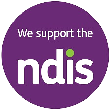 Logo for the NDIS in a purple and green colour on a transparent background.